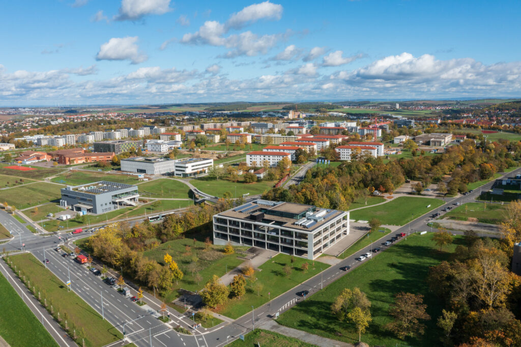 Central lecture hall, drone view