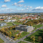 Central lecture hall, drone view